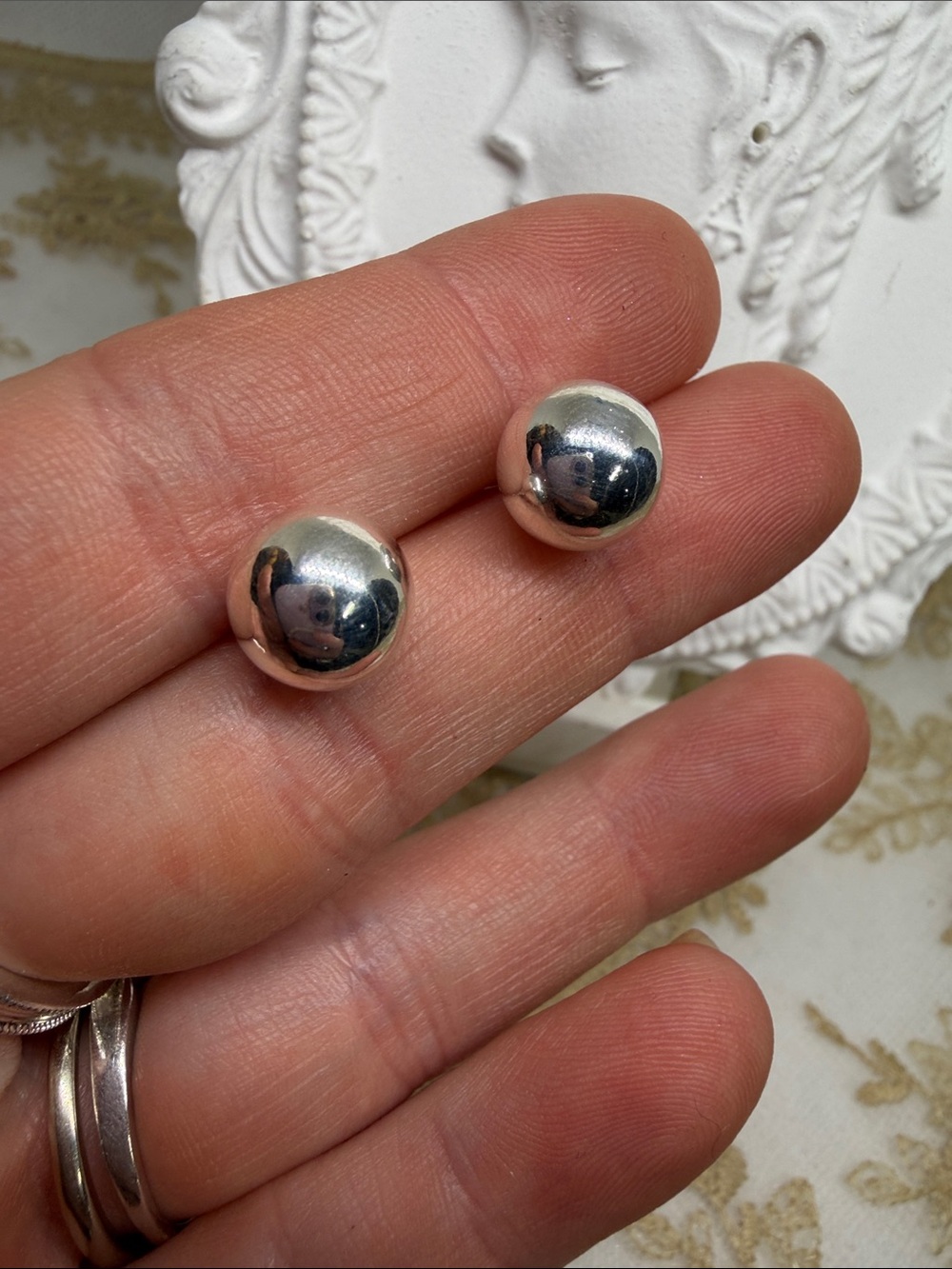 925 Sterling Silver 10mm Mirror Ball Stud Earrings Chromecore Statement
